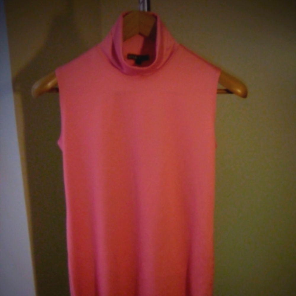 A'nue Ligne Sleeveless Turtleneck Pink Size M